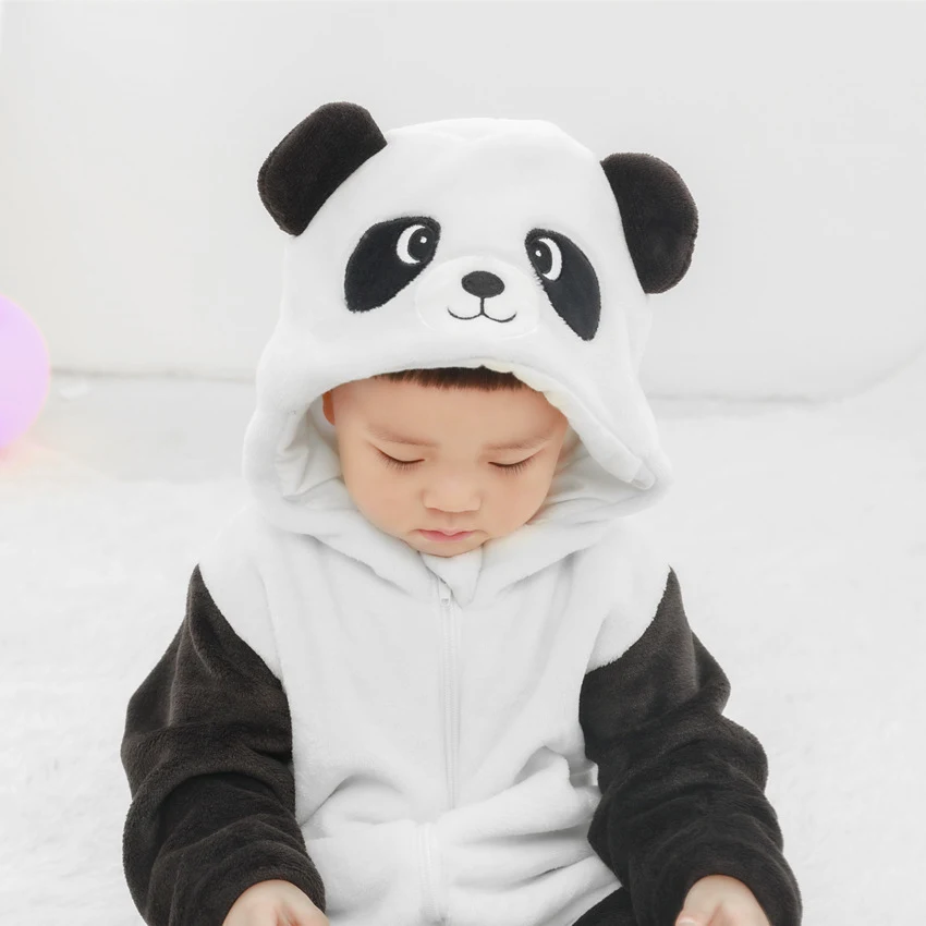 Macacão infantil de flanela em formato de animal Conforto e fofura para seu bebê. Ideal para aquecer e deixar seu pequeno ainda mais charmoso. — foto 11