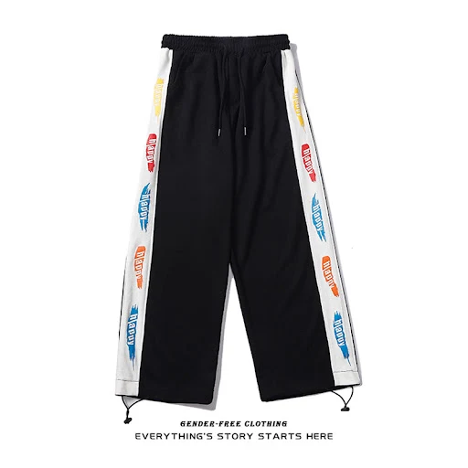 Title 2, Printed Trousers With Drawstring Trousers For M...