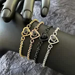Pulseira de casal Fashion Love feminina Presente romântico perfeito Ajustável para ela e para ele Ideal para aniversários e ocasiões especiais Joia — foto 3