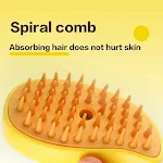New Cat Dog Grooming Comb Electric Spray Water Spray Kitten Pet Comb Soft Silicone Depilation Cats Bath Brush Grooming S — photo 2