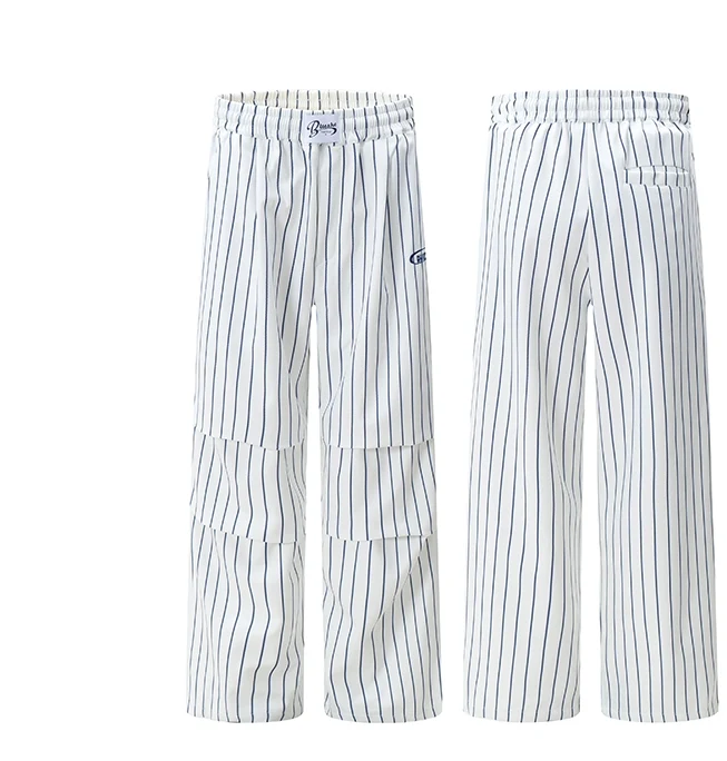 Title 4, Pantalon décontracté à rayures de baseball rétr...
