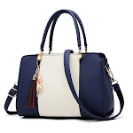 Bolsa de mão com cores contrastantes. Ideal para um visual moderno e elegante, perfeita para diversas ocasiões. Design espaçoso e versátil, essencial no dia a dia. — foto 1