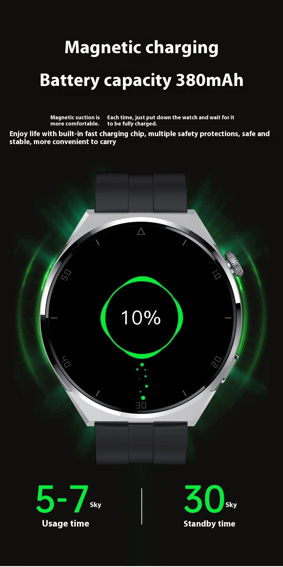 Title 7, Fashion Simple Smart Call Fashion Watch. Stylis...