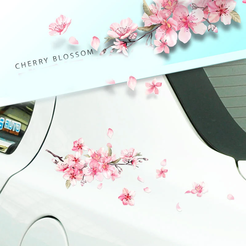 Personalized Creative Cherry Blossom Car Stickers. Add a unique floral touch to your vehicle with durable, weather-resis — photo 2