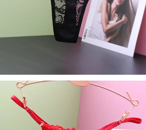 Title 5, Low Rise Lace Sheer Adjustable Strap Shorts, of...