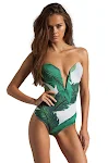 Women's V-neck Wrap One-Piece Swimsuit, designed for a flattering fit and all-day comfort at the beach or pool. Embrace — photo 4