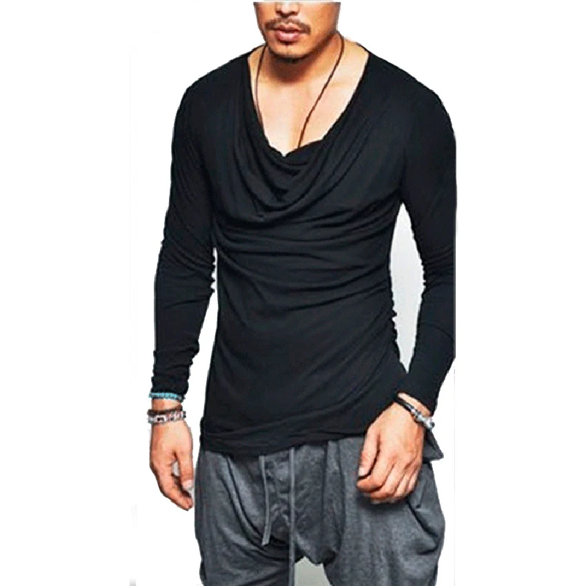 Title 6, T-shirt uomo a manica lunga slim fit con collo ...
