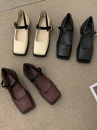 Title 6, Square Toe Shallow Cut Single Shoe for versatil...