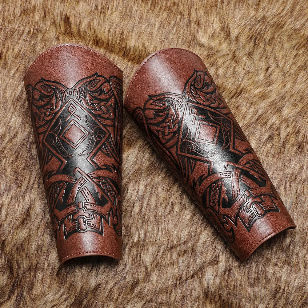 Title 6, Nordic Viking Embossed Wristband COSPLAY Prop A...