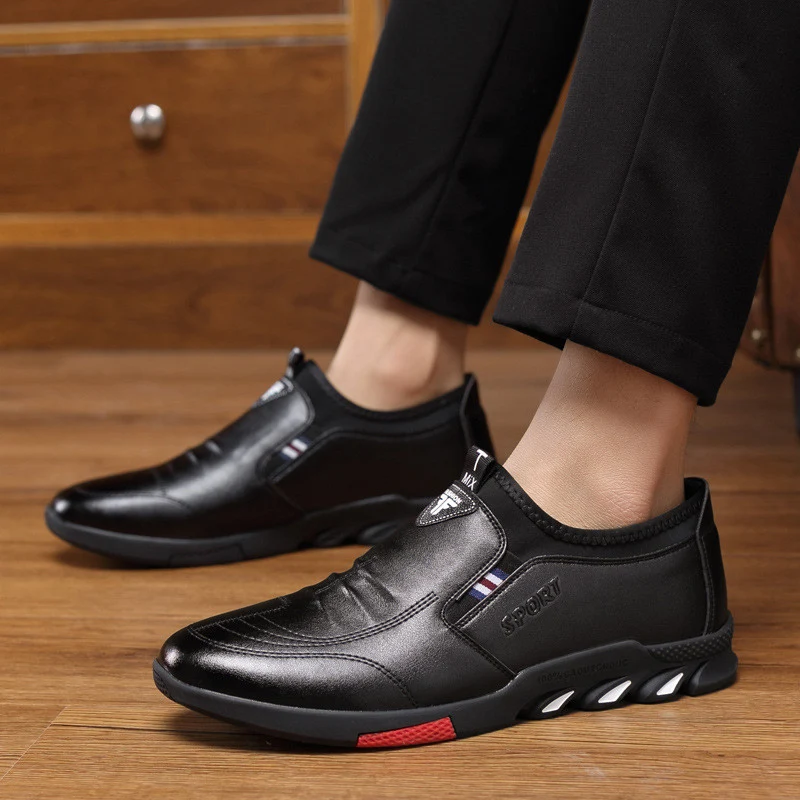 New Style Inner Heightening Men's Shoes, Breathable Casual Leather. Comfortable and stylish daily wear, discreetly add h — photo 3