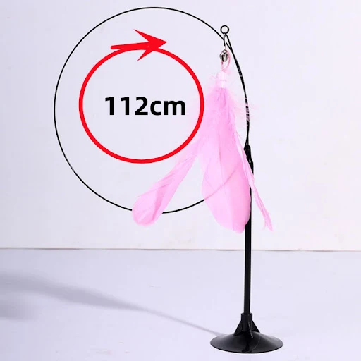 Cat Toy Feather Toys for Cats ScratchTease Cat Toys Interactive Funny Bite Resistant Cats Toy with Bell Wire Sucker Pet — photo 5