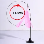 Cat Toy Feather Toys for Cats ScratchTease Cat Toys Interactive Funny Bite Resistant Cats Toy with Bell Wire Sucker Pet — photo 5