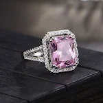 Anel de simulação de zircônia cúbica delicado e luxuoso, ideal para adicionar brilho e sofisticação, perfeito para presentes e ocasiões especiais. — foto 1