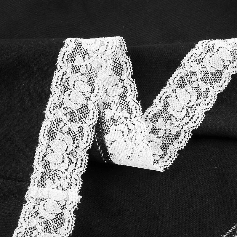 Title 15, Womens Lace and Elastic Short Skirt with Hip W...