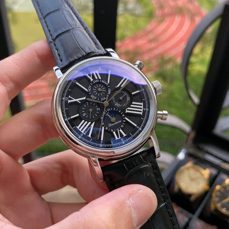 Title 9, 7-Pin Mens Automatic Domineering Fashion Leath...