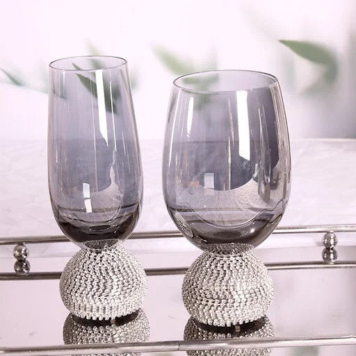 Title 2, Fairy Diamond Belly Decorated Wine Glass. Enhan...