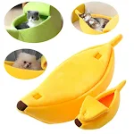 Warm Banana Shaped Dog Cat Bed Cozy Basket Puppy Kittens Cushion Kennel Portable Pet Sleeping Mat Bed Cats Supplies — photo 1
