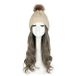 Beige Cap Green Wood Gray