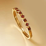 Pulseira feminina com diamantes coloridos embutidos quadrados geométricos. Adicione elegância e sofisticação ao seu visual com esta joia única. — foto 5