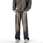 Retro-Jeans für Herren, gerade geschnitten, lässig. Modischer Casual-Style, bequemer Sitz, ideal für einen entspannten, trendigen Look. Alltagstauglich. — foto 4
