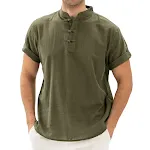 Men's Fashion Casual Cotton Linen Short-sleeved T-shirt. Breathable, comfortable, and stylish for everyday wear. Perfect — photo 3