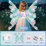 Girls Electric Butterfly Glowing Wing Toy Enchanting Light Up Wings for Kids Fun and Interactive Playtime with Magical F — photo 5