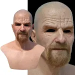 Máscara Velha Careca Branca de Látex para Halloween e Cosplay. Adereço de cabeça engraçado para fantasias. Ideal para festas temáticas. — foto 40
