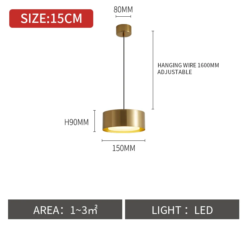 Title 3, Nordic Creative Bedroom Single Head Small Chand...