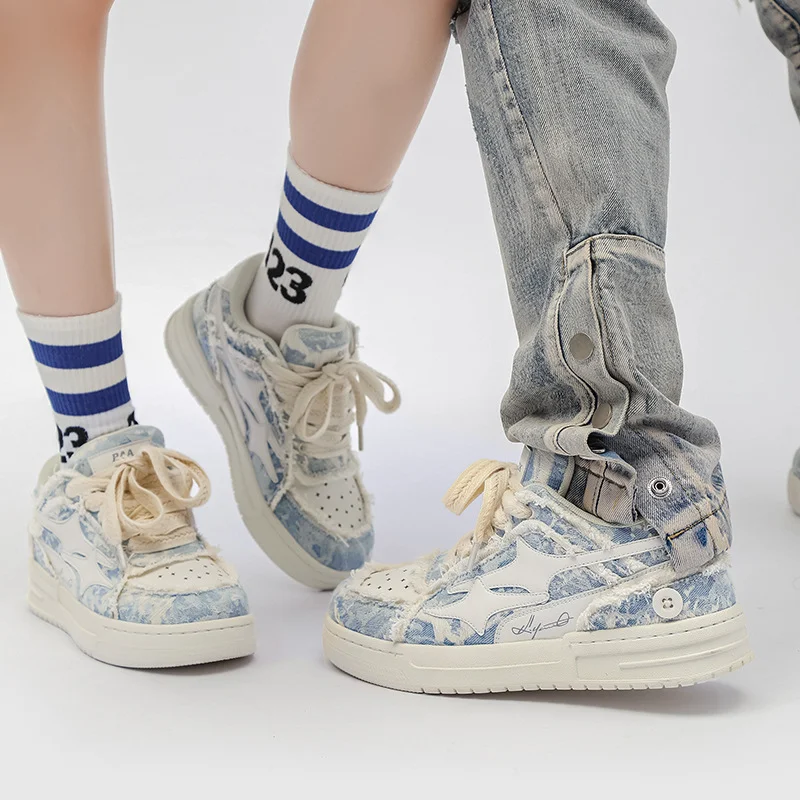 Title 6, Denim Skate Trendy All-Match Platform Heighten ...