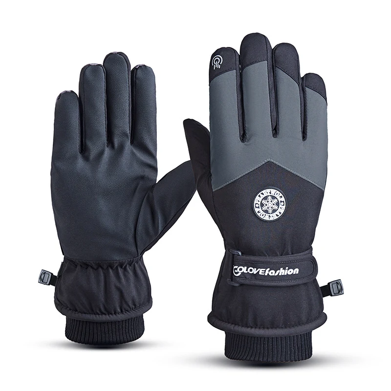 Luvas de esqui impermeáveis para andar ao ar livre. Proteção contra frio e umidade. Design resistente e confortável. Perfeitas para atividades de inverno. — foto 5