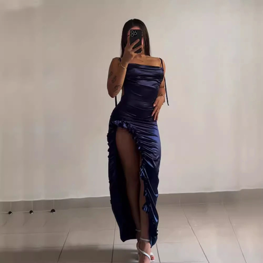 Summer High-grade Y2g Sexy Backless Spaghetti Straps Hot Girl Dress — photo 5