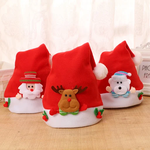 Title 1, Sombrero de Navidad para niños fieltro felpa ri...