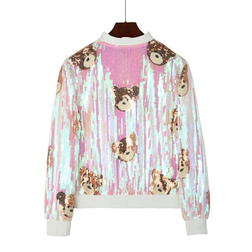 Title 2, Womens Sequined Short Coat with Design Sense, ...