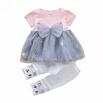 Sommerkleid im Western-Stil, 01 Jahr Rock-Anzug, Baby- und Kinderbekleidung für den Sommer, bezaubernd und bequem — foto 1