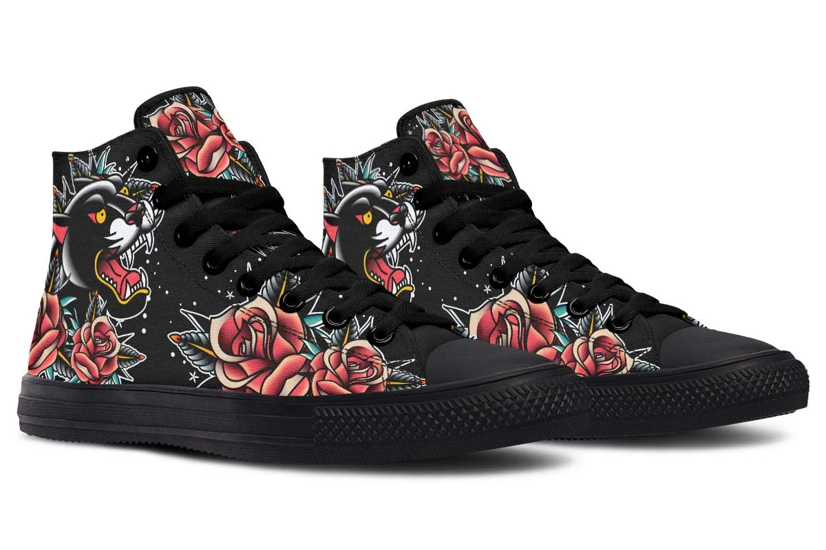 Title 2, Hoge canvas schoenen met kleurrijke print voor ...