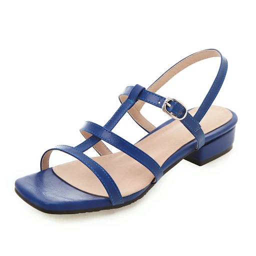 Title 18, Womens Low Heel Open Toe Sandals Plus Size, co...