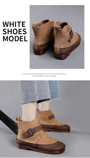 Title 2, Echte Leder Damenstiefel im Ethno-Stil mit Schn...
