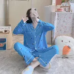 Gorgeous blue girl head