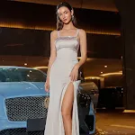 Women's Sequin Stitching Spaghetti Strap Sleeveless Dress, perfect for parties and special events, offering a glamorous — photo 4