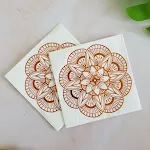 16pieces of rose gold flowers