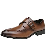 Scarpe eleganti da uomo in pelle stile britannico con fibbia. Comfort e raffinatezza per l'uomo d'affari. Design classico e di alta qualità. — foto 3