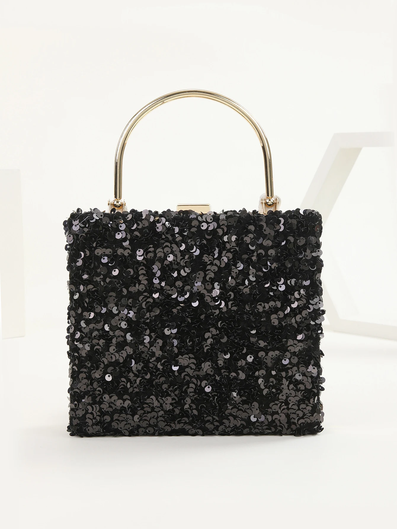 Title 5, Womens Hand Holding Dinner Bag Colorful Sequin...