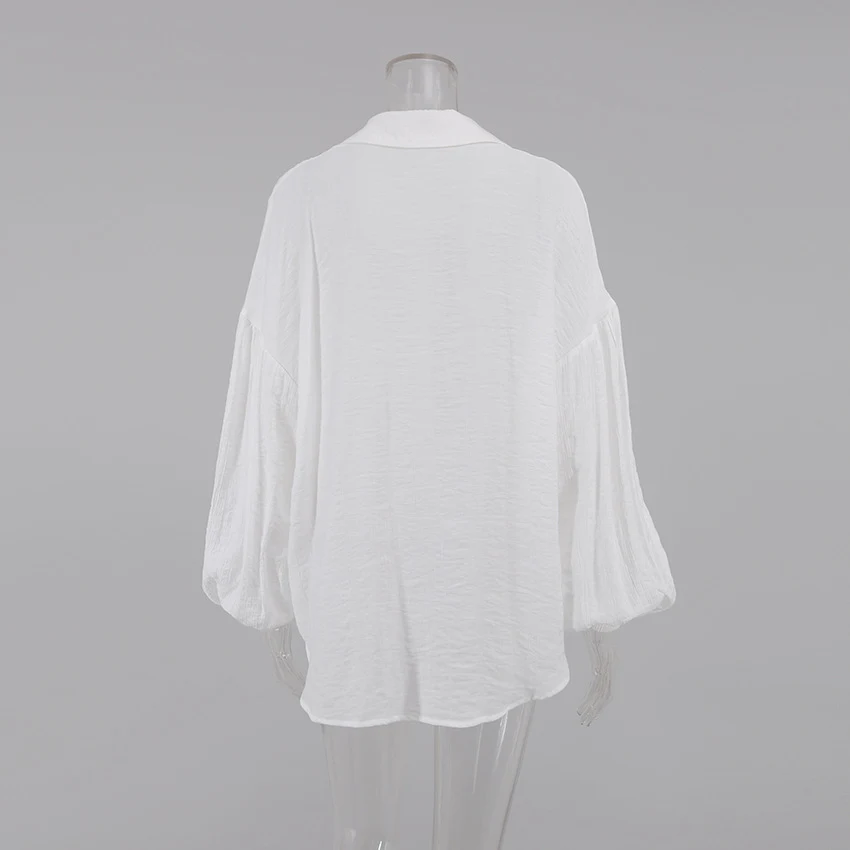 Title 18, Camicia trasparente con maniche a lanterna per ...