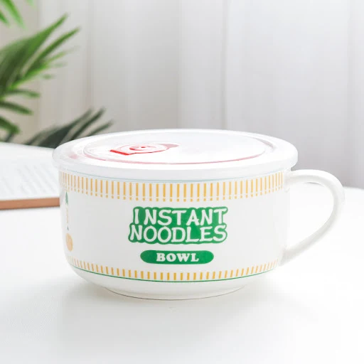 Title 1, Japanese Creative Ceramic Instant Noodle Bowl W...