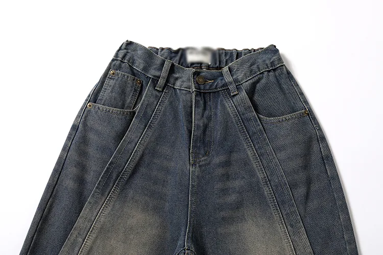 Title 16, Vintage Fashion Loose Denim Trousers for Men, o...
