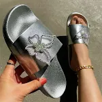 Chinelos femininos casuais de moda com diamantes leves e laço, conforto e estilo para seus pés em diversas ocasiões. — foto 6