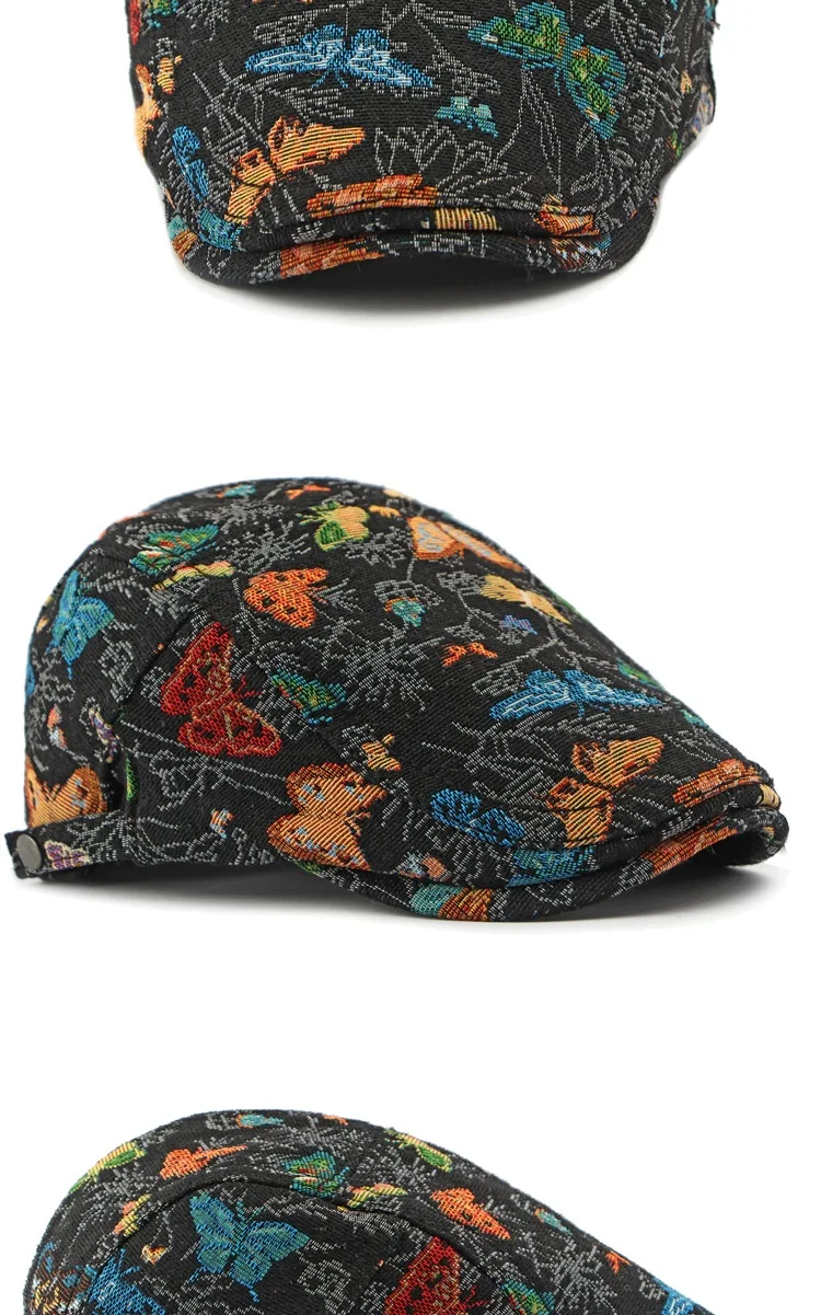 Title 8, Chinese Style Hat Womens Peaked Cap Personalit...