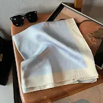 Blue Beige Stitching