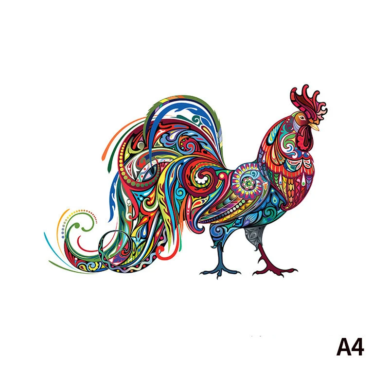 Quebra-cabeça de madeira animal tridimensional irregular Alien Galo, um desafio divertido e educativo para todas as idades, estimula a criatividade e a coordenação motora. — foto 3