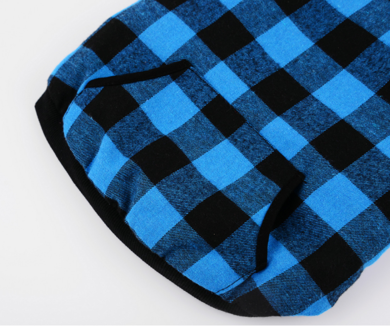 Title 7, Pet kleding met capuchon en afneembare geruite ...